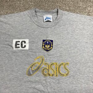 Vintage ASICS Leeds Rhinos T Shirt 2XL XXL‎ Gray Rugby League Tetley Bitter